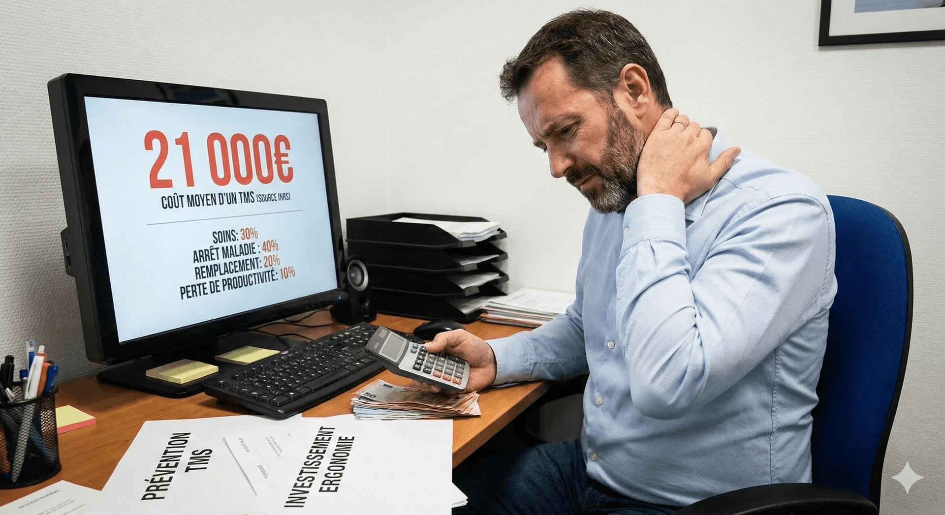 21 000€ par TMS : anatomie d'un coût que vous pouvez éviter