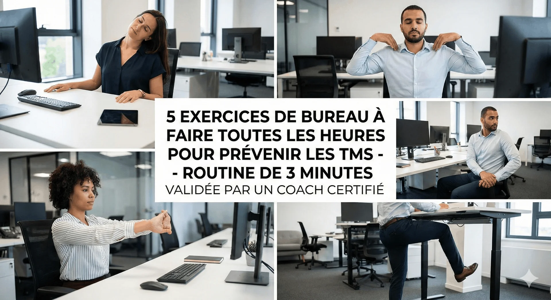 5 exercices de bureau à faire toutes les heures pour prévenir les TMS
