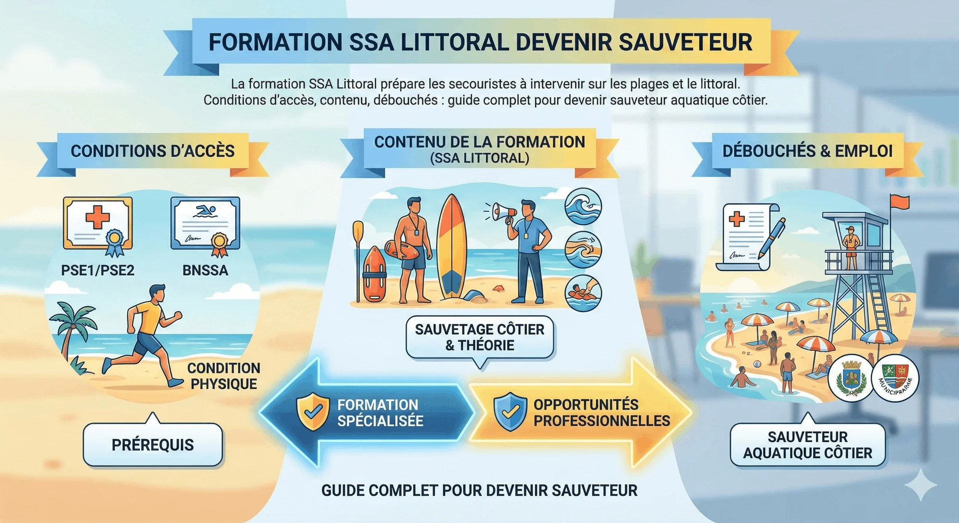 SSA Littoral : devenir nageur sauveteur sur les plages - Sauvetage Aquatique